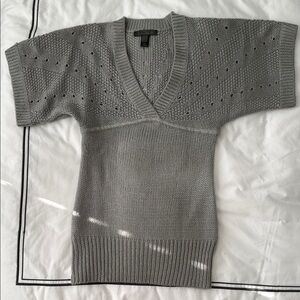 Mango Gray V-Neck Women's Sweater